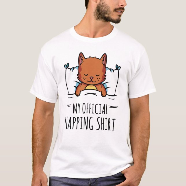 My official napping shirt with sleeping Cat (Front)