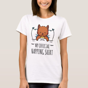 My official napping shirt with sleeping Cat