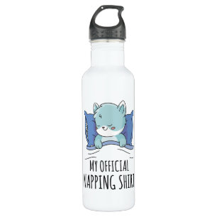 My official napping shirt with sleeping Cat 710 Ml Water Bottle