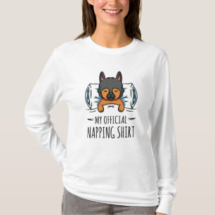My official napping shirt with sleeping Dog