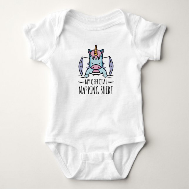 My official napping shirt with sleeping Unicorn (Front)