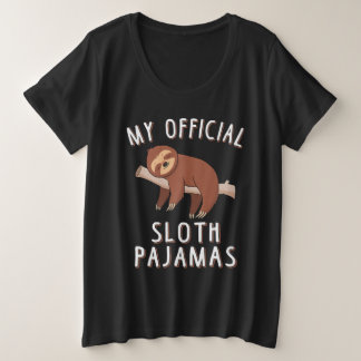 My Official Sloth Pyjamas Cute Sleeping Sloth Plus Size T-Shirt