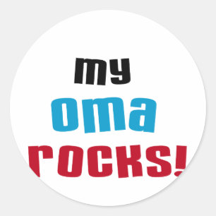 My Oma Rocks T-shirts and Gifts Classic Round Sticker