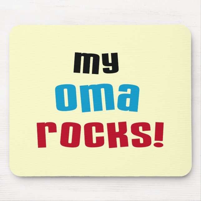 My Oma Rocks T-shirts and Gifts Mouse Pad (Front)