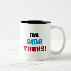 My Oma Rocks T-shirts and Gifts Two-Tone Coffee Mug