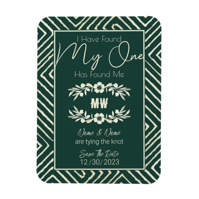 MY ONE Has Found Me Tribal African Wedding Magnet (Vertical)
