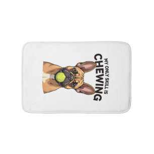 My Only Skill Is Chewing Vintage French Bulldog Te Bath Mat