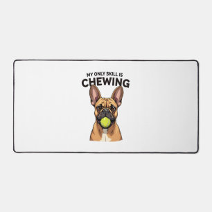 My Only Skill Is Chewing Vintage French Bulldog Te Desk Mat