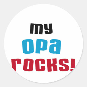 My Opa Rocks T-shirts and Gifts Classic Round Sticker
