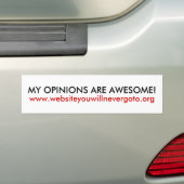 My opinions are awesome funny bumper sticker (On Car)