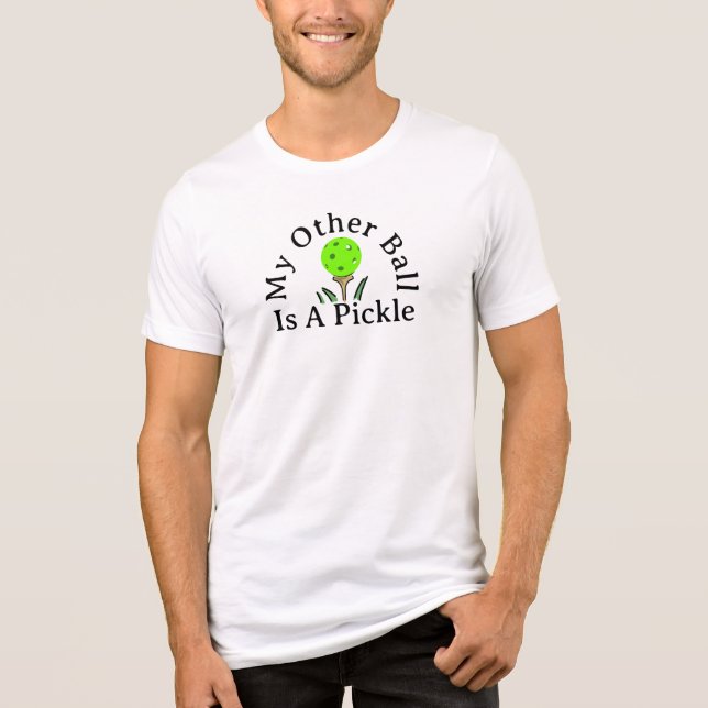 My Other Ball Is a Pickle Green Golf Pickleball  Tri-Blend Shirt (Front)