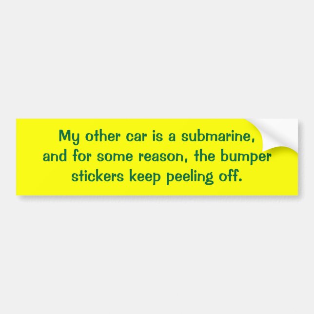 my-other-car-30 bumper sticker (Front)