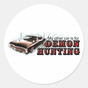 My other car... classic round sticker