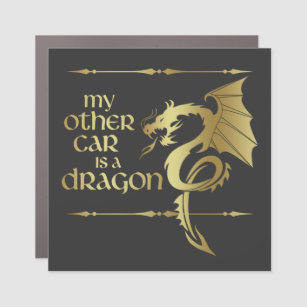 My Other Car is a Dragon Mediaeval Renaissance Car Magnet