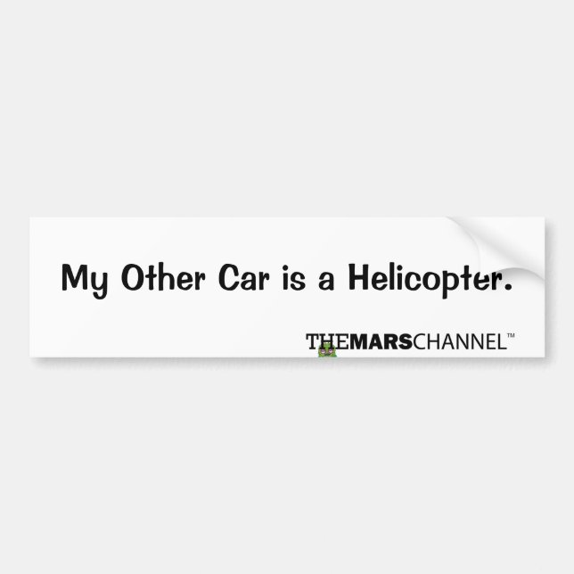 My Other Car is a Helicopter Bumper Sticker (Front)