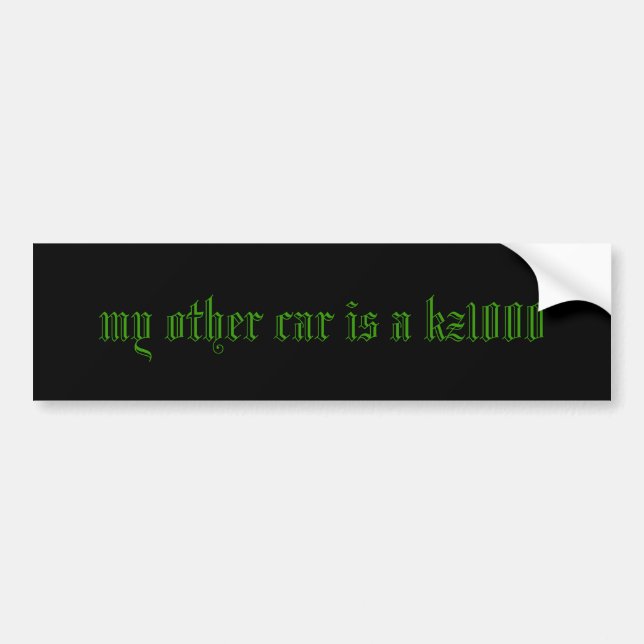 my other car is a kz1000 bumper sticker (Front)