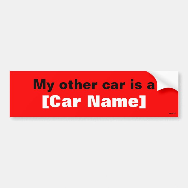 My other car is a... (Red) Bumper Sticker (Front)