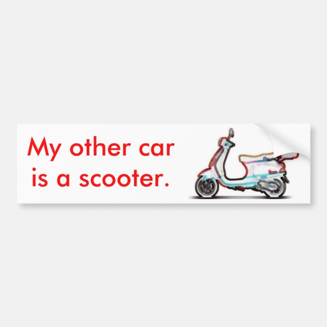 My other car is a scooter bumper sticker (Front)
