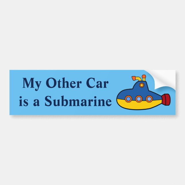 My Other Car is a Submarine Bumper Sticker (Front)