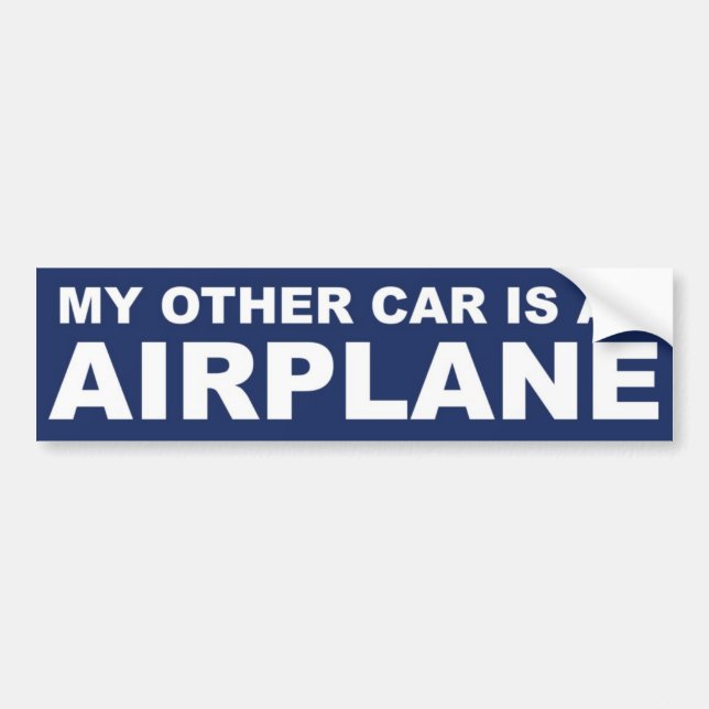 My Other Car is an Aeroplane Bumper Sticker (Front)