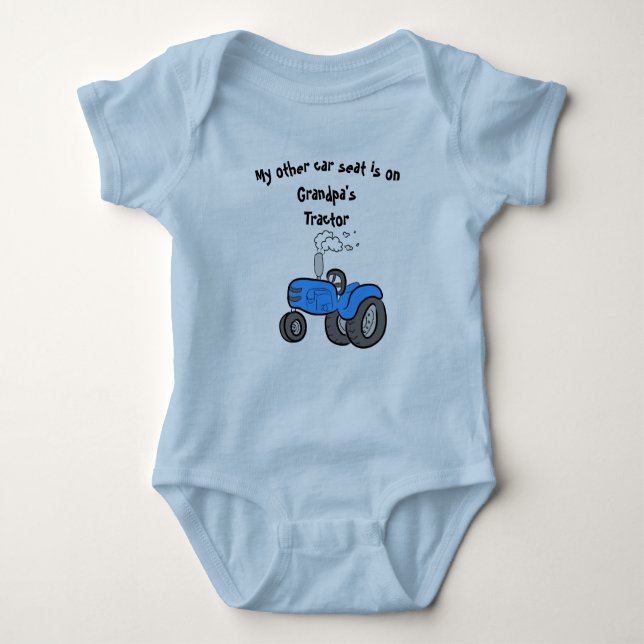 My other car seat ... Grandpa's tractor Baby Bodysuit (Front)