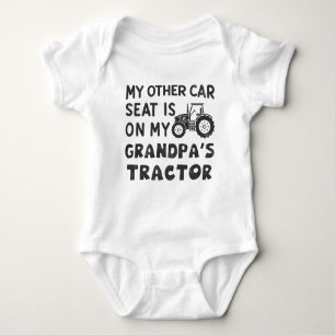 My Other Car Seat Is On My Grandpa's Tractor Baby Bodysuit