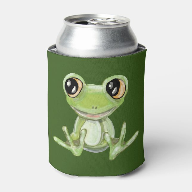 My Other Green Frog Friend Can Cooler (Can Front)