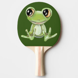 My Other Green Frog Friend Ping Pong Paddle