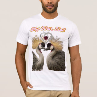 "My Other Half – Crowned Cranes Love Print" T-Shirt