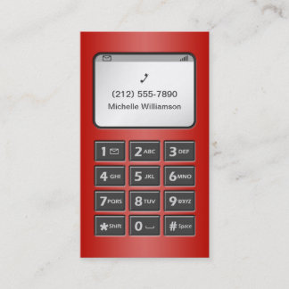 My Other Phone - Red Personal Calling Cards