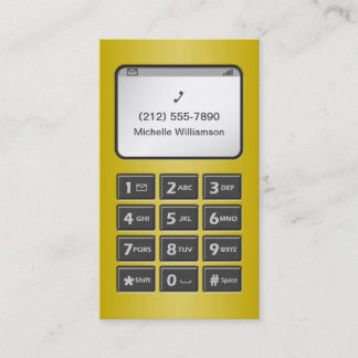 My Other Phone - Yellow Personal Calling Cards