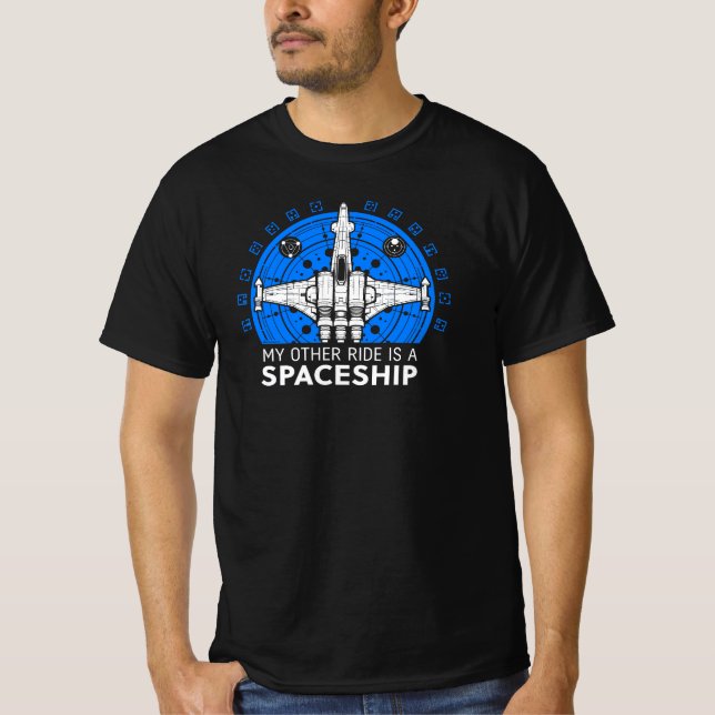 My Other Ride Is a Spaceship - Retro Sci-Fi Space  T-Shirt (Front)