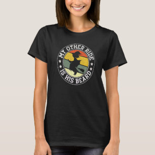 My Other Ride Is His Beard Witch Halloween Quote T-Shirt