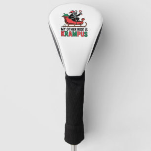 My Other Ride Is Krampus Krampus Riding Sleigh Golf Head Cover