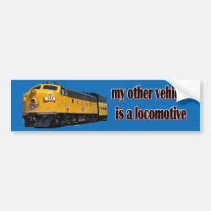 My Other Vehicle Is a Locomotive CNW Bumper Sticker