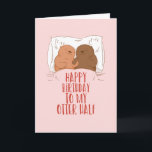 My Otter Half Cute Couple Pun Funny Birthday Card<br><div class="desc">Funny and cute birthday card for those who love puns and humour. Perfect way to wish your friends and family happy birthday.  Visit our store for more birthday card collection. You'll find something cool,  humourous and sometimes sarcastic birthday cards for your special someone.</div>