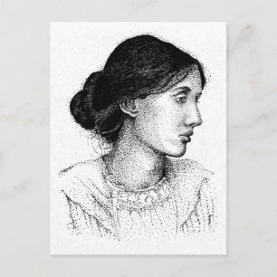 My Own 2004 Ink Drawing Virgina Woolf Postcard