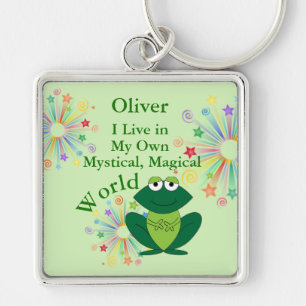 My Own Mystical Magical World Funny Frog Key Ring