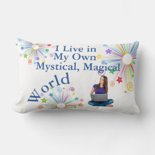 My Own Mystical Magical World Laptop Woman Lumbar Cushion