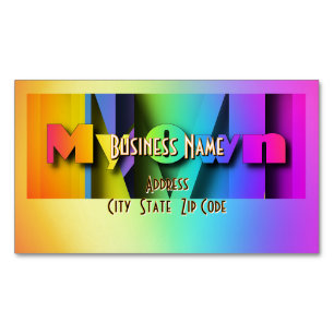 My Own Rainbow Magnetic Business Card