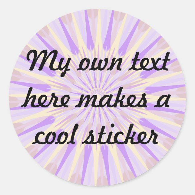 My Own Text Here PSBD Classic Round Sticker (Front)