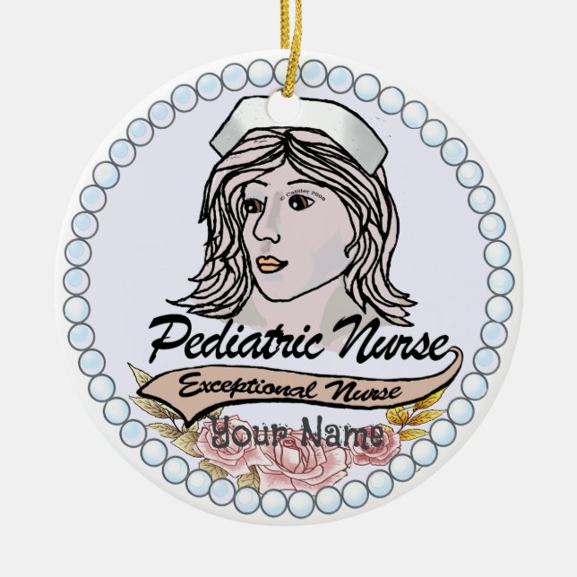 My Paediatrics Nurse Ceramic Tree Decoration (Front)