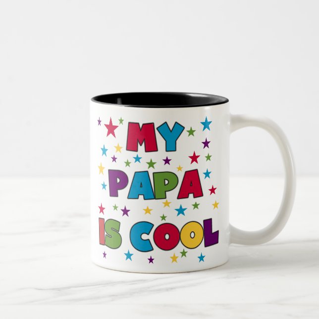 My Papa is Cool Two-Tone Coffee Mug (Right)