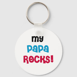 My Papa Rocks Tshirts and Gifts Key Ring