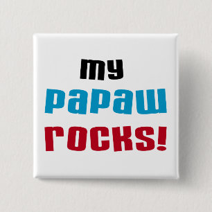 My Papaw Rocks T-shirts and Gifts 15 Cm Square Badge
