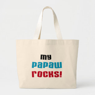 My Papaw Rocks T-shirts and Gifts Large Tote Bag