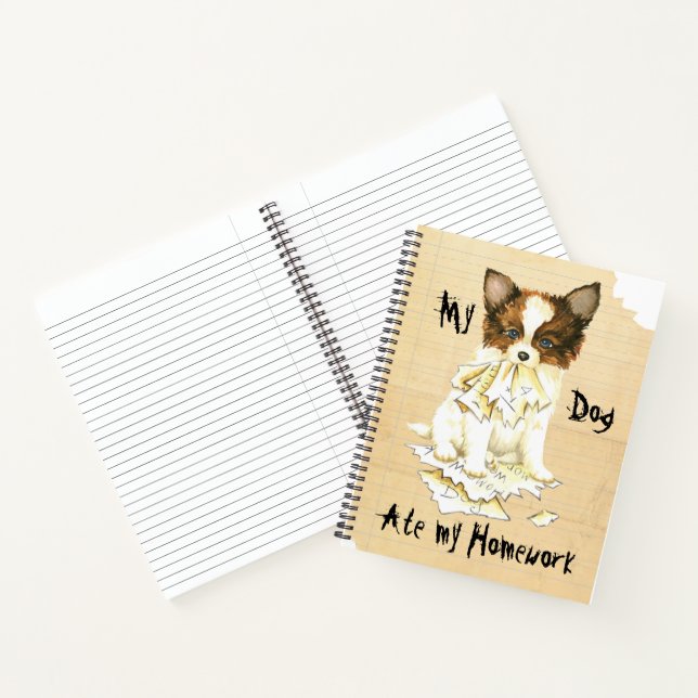 My Papillon Ate my Homework Notebook (Inside)