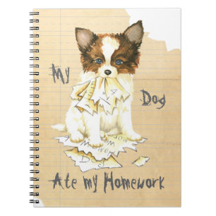 My Papillon Ate my Homework Spiral Notebook
