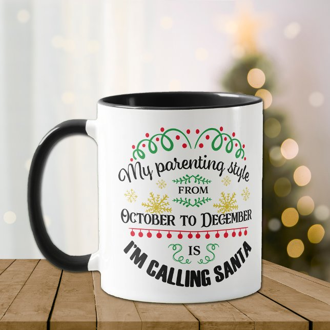 My Parenting Style Christmas Personalised Mug (Creator Uploaded)