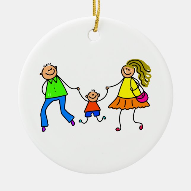 My Parents Ceramic Tree Decoration (Front)